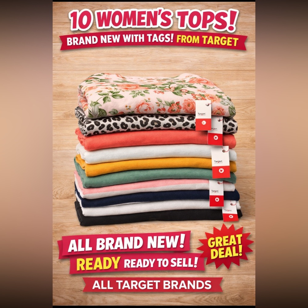 Ten new 10 large Target Women's tops large shirts lot bundle